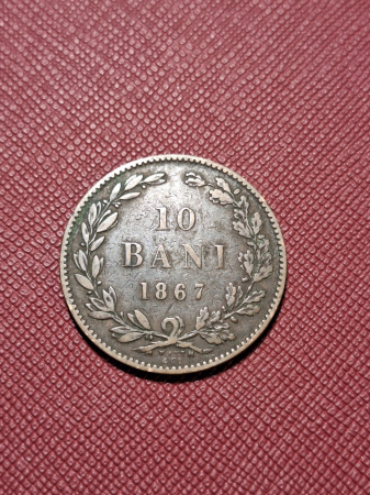 Monede Romania - Romania, 10 Bani 1867 Watt&Co, Regele Carol I, primul sistem monetar