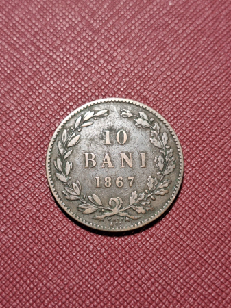 Monede Romania - Romania, 10 Bani 1867 Watt&Co, Regele Carol I, primul sistem monetar