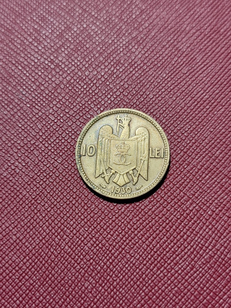 Monede Romania - Romania, 10 lei 1930 monetaria Paris, Regele Carol II