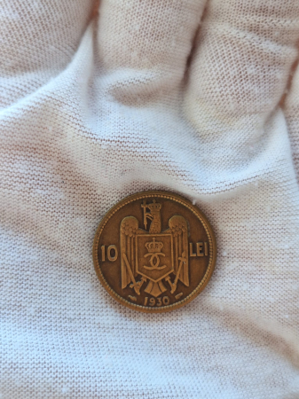 Romania, 10 lei 1930 monetaria Paris, Regele Carol II [1]