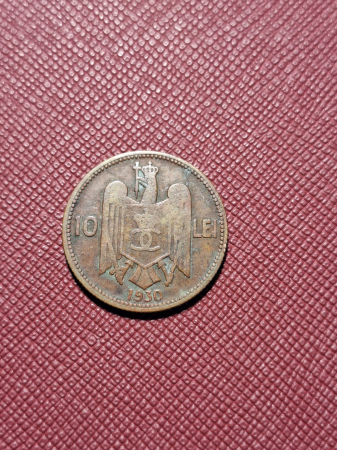 Romania, 10 lei 1930 monetaria Royal Mint, Londra, Regele Carol II [1]