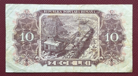 Romania, 10 lei 1952, seria a 38 / 572021, circulata, stare buna [1]