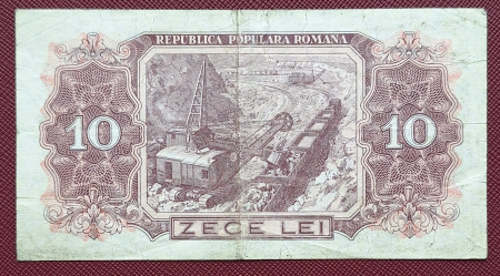 Romania, 10 lei 1952, seria m 13 / 690645, circulata, stare buna [1]