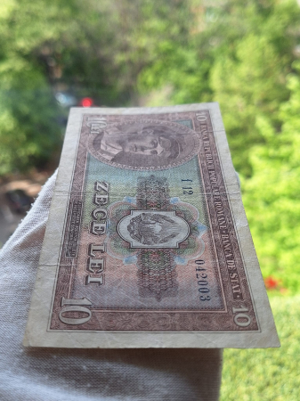 Romania, 10 lei 1952, seria f 12 / 042003, circulata, stare buna [5]