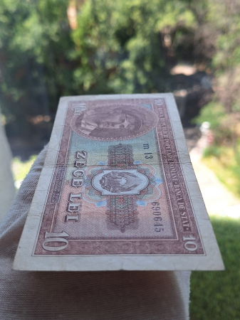 Romania, 10 lei 1952, seria m 13 / 690645, circulata, stare buna [3]