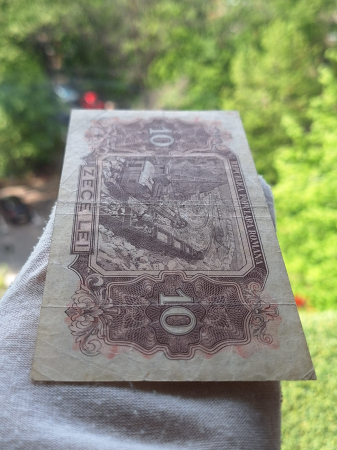 Romania, 10 lei 1952, seria f 12 / 042003, circulata, stare buna [4]