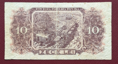 Romania, 10 lei 1952, seria h 15 / 878979, circulata, stare buna [1]