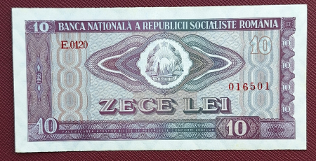 Bancnote Romania - Romania 10 LEI 1966, seria E.0120/016501, UNC-
