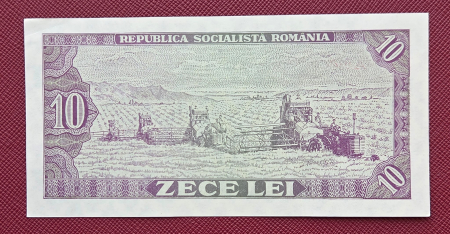 Romania 10 LEI 1966, seria A.0342/061822, aproape necirculata [1]