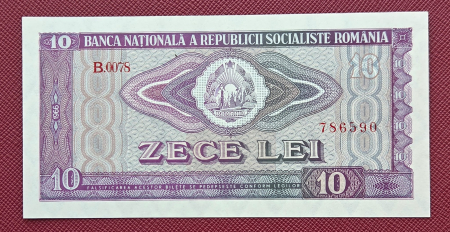 Bancnote - Romania 10 LEI 1966, seria B.0078/786590, aproape necirculata