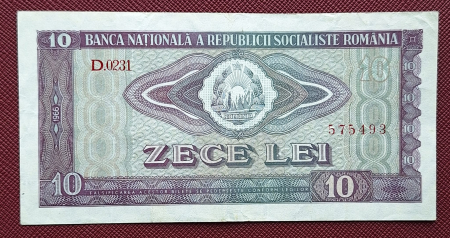 Bancnote Romania - Romania 10 LEI 1966, seria D.0231/575493, circulata