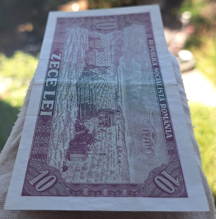 Romania 10 LEI 1966, seria C.0030/330560, aproape necirculata [4]
