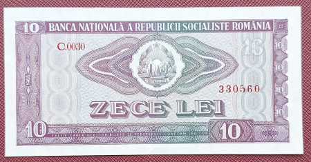 Bancnote Romania - Romania 10 LEI 1966, seria C.0030/330560, aproape necirculata