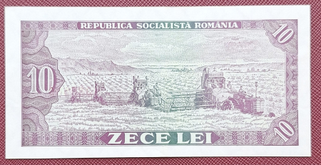 Romania 10 LEI 1966, seria C.0030/330560, aproape necirculata [1]