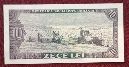 Romania 10 LEI 1966, seria H.0260/601176, aproape necirculata [1]