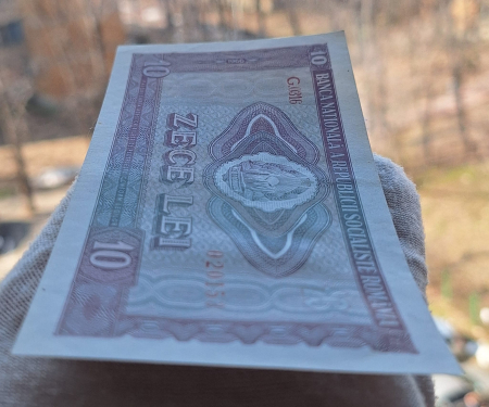 Romania 10 LEI 1966, seria G.0316/020153, circulata [5]