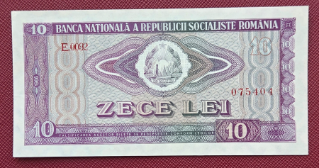 Bancnote - Romania 10 LEI 1966, seria E.0092/075404, aproape necirculata