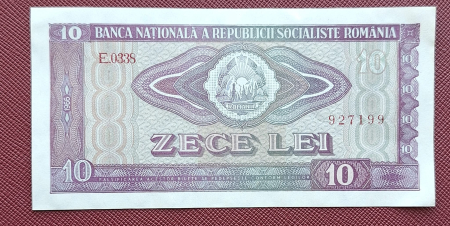 Bancnote Romania - Romania 10 LEI 1966, seria E.0338/927199, circulata