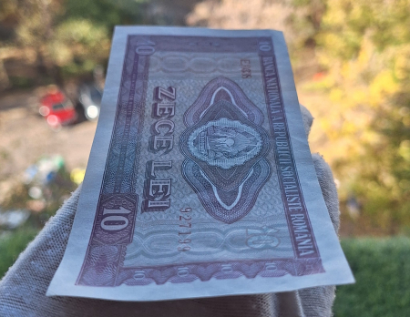 Romania 10 LEI 1966, seria E.0338/927199, circulata [3]