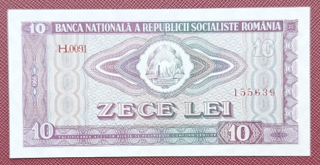 Bancnote Romania - Romania 10 LEI 1966, seria H.0091/155639, UNC-