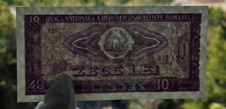 Romania 10 LEI 1966, seria H.0325/810685, aproape necirculata [2]