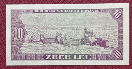 Romania 10 LEI 1966, seria H.0325/810685, aproape necirculata [1]