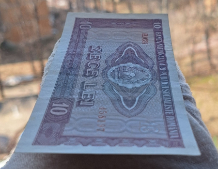 Romania 10 LEI 1966, seria B.0334/458197, circulata [3]