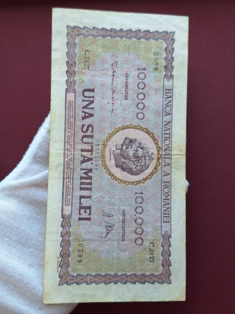 Romania 100,000 lei 1947, Traian si Decebal, circulata, stare buna [8]