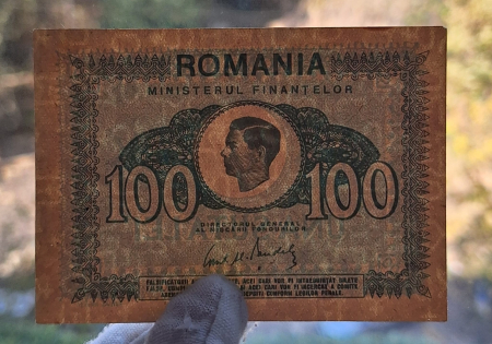Romania 100 Lei 1945, Regele Mihai, aproape necirculata [2]