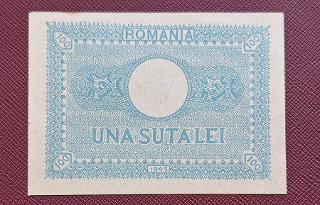 Romania 100 Lei 1945, Regele Mihai, aproape necirculata [1]