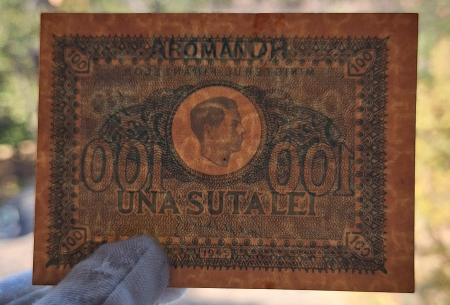 Romania 100 Lei 1945, Regele Mihai, aproape necirculata [3]