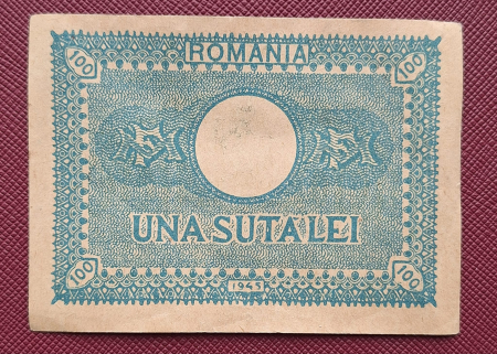 Romania 100 Lei 1945, Regele Mihai, circulata [1]