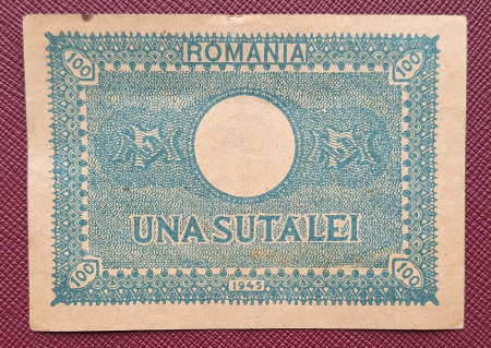 Romania 100 Lei 1945, Regele Mihai, circulata [1]
