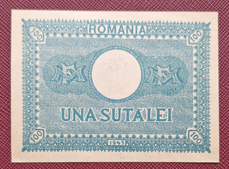 Romania 100 Lei 1945, Regele Mihai, necirculata [1]
