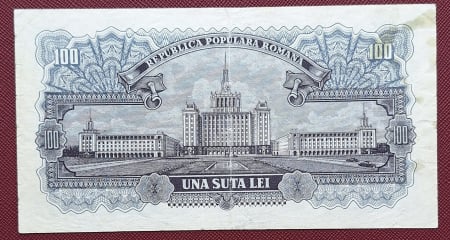 Romania 100 lei 1952, seria r19/ 679450, stare buna [1]