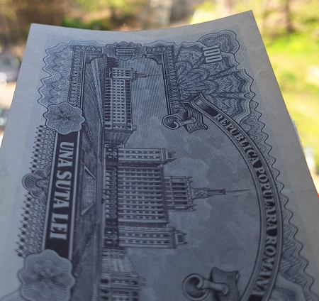 Romania 100 lei 1952, seria r22/ 056445, UNC- [6]