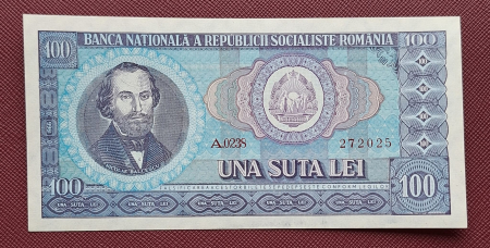 Bancnote - Romania 100 lei 1966, seria A.0238/272025, necirculata