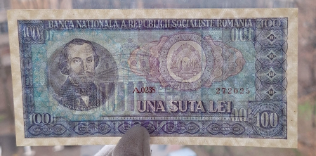 Romania 100 lei 1966, seria A.0238/272025, necirculata [2]