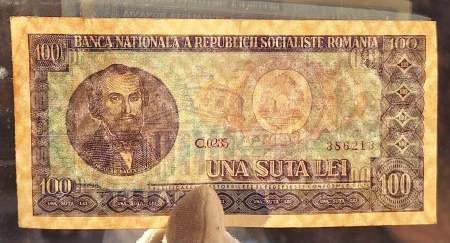 Romania 100 lei 1966, seria C.0235/386213, circulata [2]