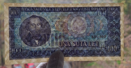 Romania 100 lei 1966, seria C.0230/855492, aproape necirculata [2]