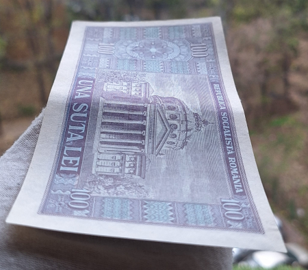 Romania 100 lei 1966, seria C.0230/855492, aproape necirculata [4]