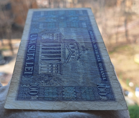 Romania 100 lei 1966, seria D.0070/107534, circulata [3]