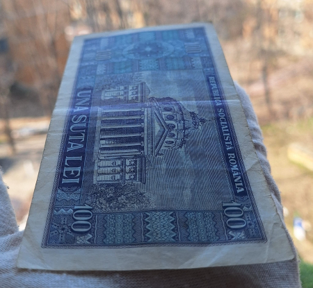 Romania 100 lei 1966, seria D.0040/981563, circulata [4]