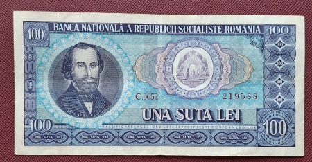 Bancnote Romania - Romania 100 lei 1966, seria C.0052/219588, circulata