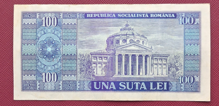 Romania 100 lei 1966, seria F.0055/639834, circulata [1]