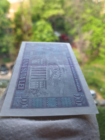 Romania 100 lei 1966, seria E.0215/272119, UNC- [3]