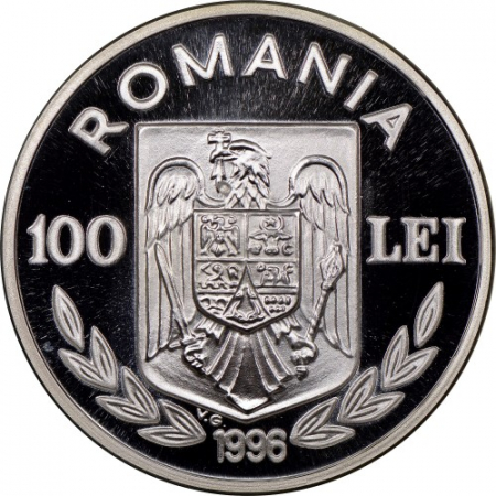 Romania, 100 lei 1996, Campionatul European, necirculata, ag [1]