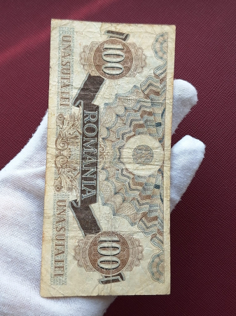 Romania 100 lei decembrie 1947, seria R.9/827012, circulata [3]