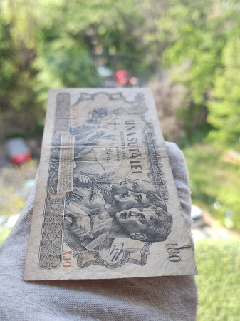 Romania 100 lei decembrie 1947, seria X.10/175688, circulata [8]