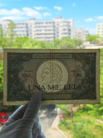 Romania, 1000 lei 1941, seria K.2332/0936/58285936, circulata [8]